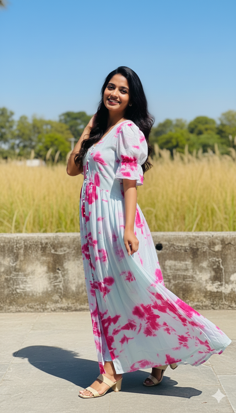TIE DIY maxi gown